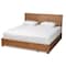 Baxton Studio Aras Modern Ash Walnut Brown Finished Wood King Size 3-Drawer Storage Bed 180-9421-9622-Zoro - alternate 1